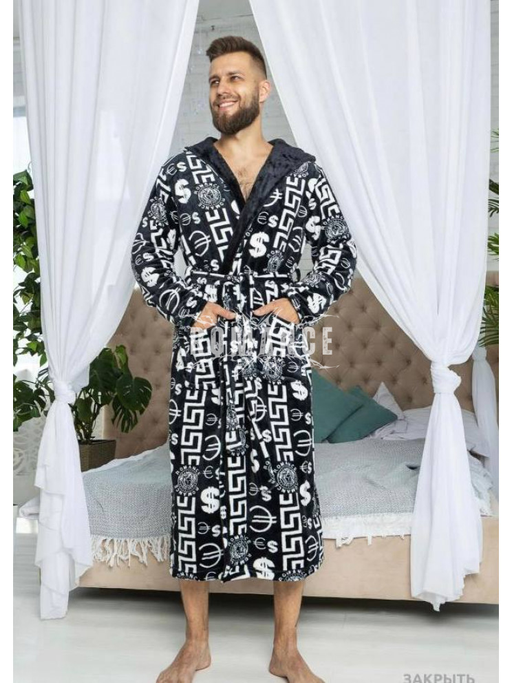 Махровый мужской халат Man Romance Style 23812