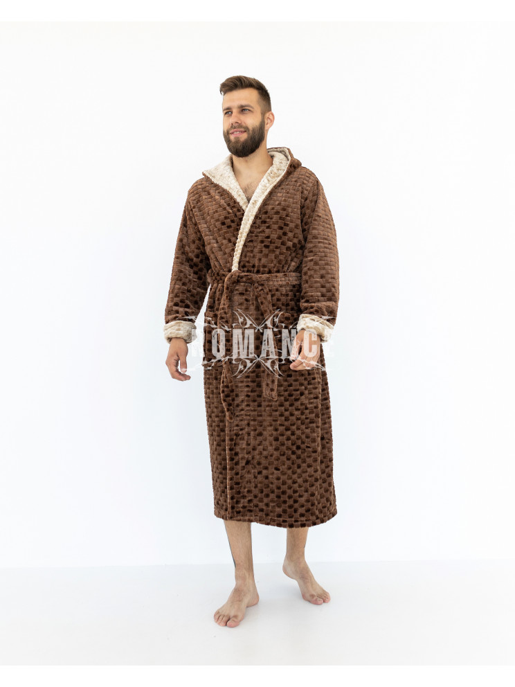 Махровый мужской халат Romance Honeycomb Brown